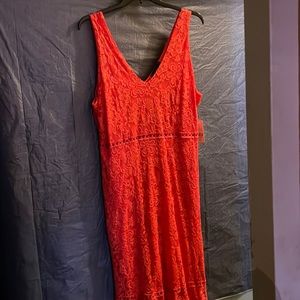 Dark peach lace dress